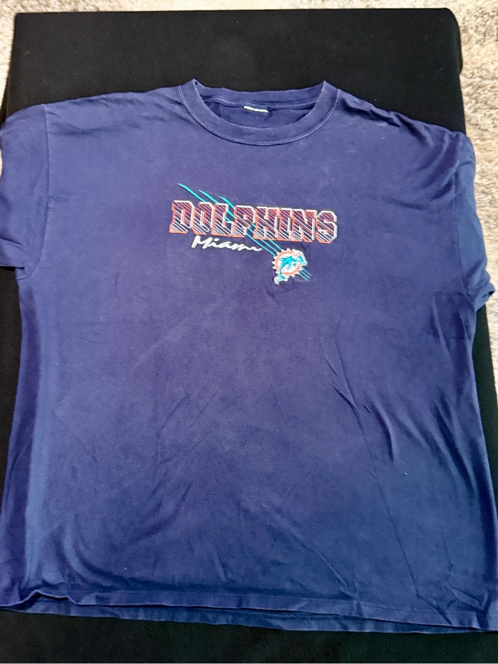 LOGO 7 Miami Dolphins Navy Short-Sleeve Graphic Tee